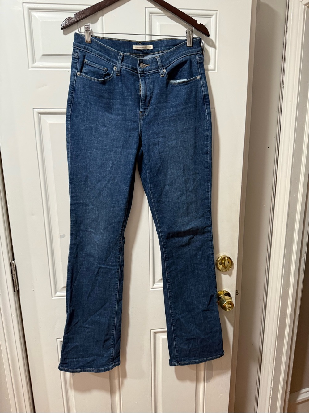 Levi's Dark Blue Flare & Wide Leg Jeans